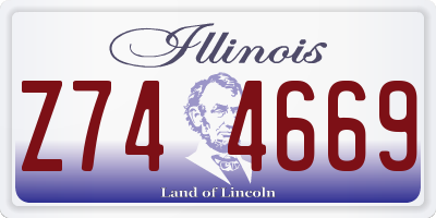IL license plate Z744669