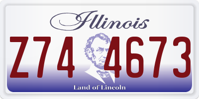 IL license plate Z744673