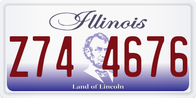 IL license plate Z744676