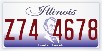 IL license plate Z744678