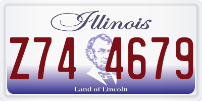 IL license plate Z744679