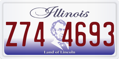 IL license plate Z744693