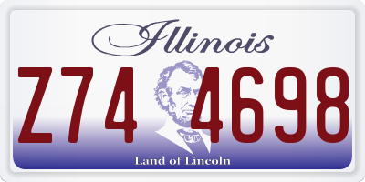 IL license plate Z744698