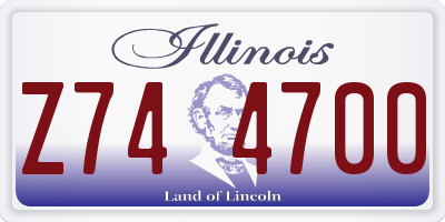 IL license plate Z744700