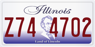 IL license plate Z744702