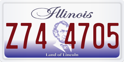 IL license plate Z744705