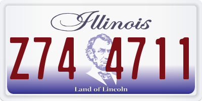 IL license plate Z744711