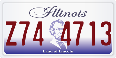 IL license plate Z744713