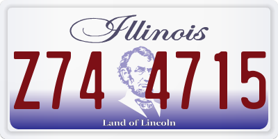IL license plate Z744715