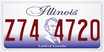 IL license plate Z744720