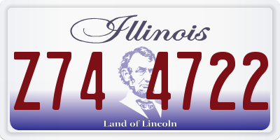 IL license plate Z744722