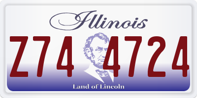 IL license plate Z744724