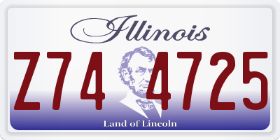 IL license plate Z744725