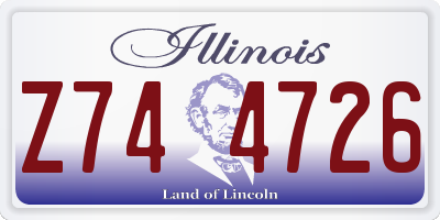 IL license plate Z744726