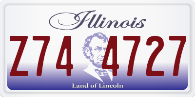 IL license plate Z744727
