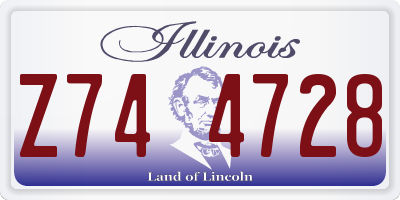 IL license plate Z744728