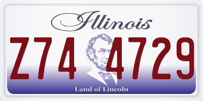 IL license plate Z744729