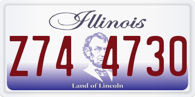 IL license plate Z744730