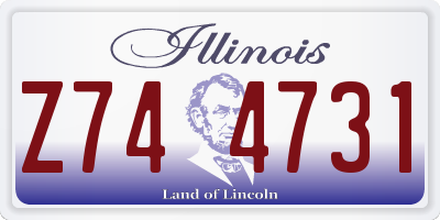 IL license plate Z744731