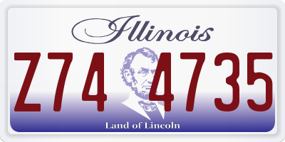 IL license plate Z744735