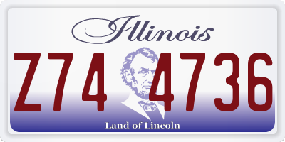 IL license plate Z744736