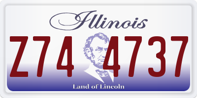 IL license plate Z744737