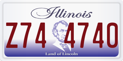 IL license plate Z744740