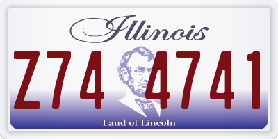 IL license plate Z744741