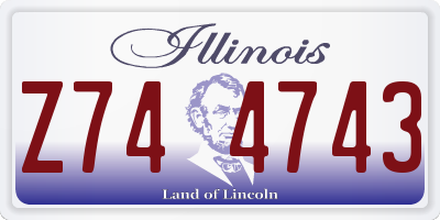 IL license plate Z744743
