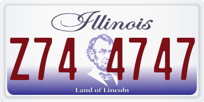 IL license plate Z744747