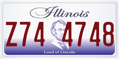 IL license plate Z744748