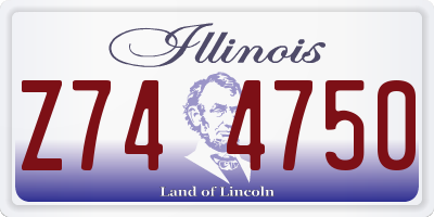 IL license plate Z744750