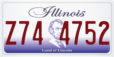 IL license plate Z744752
