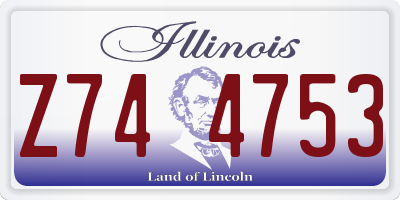 IL license plate Z744753