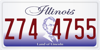 IL license plate Z744755