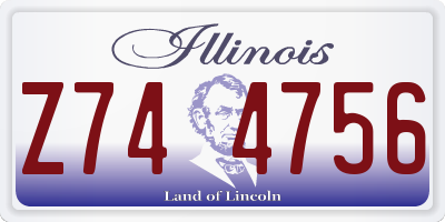 IL license plate Z744756