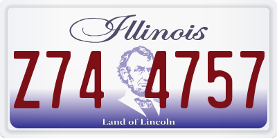 IL license plate Z744757