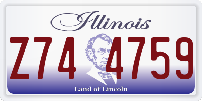IL license plate Z744759