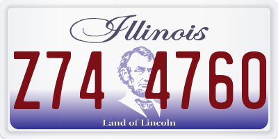 IL license plate Z744760