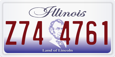 IL license plate Z744761