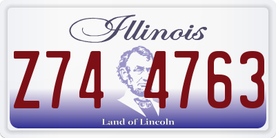 IL license plate Z744763