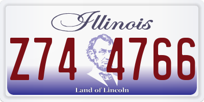 IL license plate Z744766
