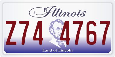 IL license plate Z744767