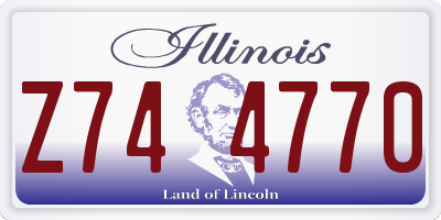 IL license plate Z744770