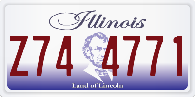 IL license plate Z744771