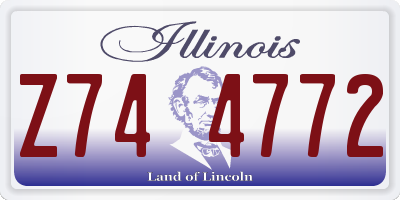 IL license plate Z744772