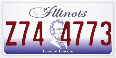 IL license plate Z744773