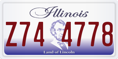 IL license plate Z744778