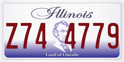 IL license plate Z744779