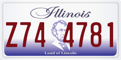 IL license plate Z744781